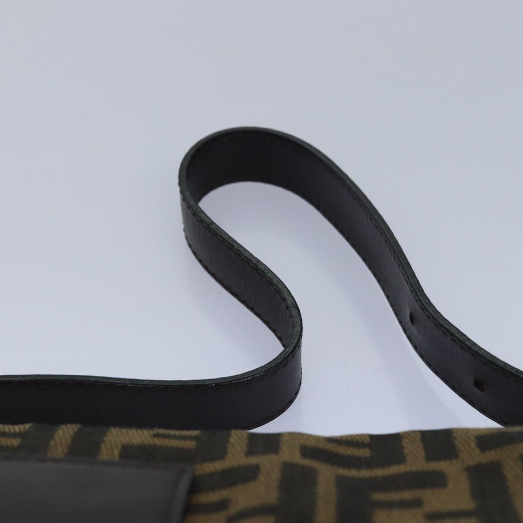 FENDI Zucca Canvas Mamma Baguette Shoulder Bag Brown Black79451A