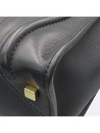 CELINE 165213 Black leather luggage silver printed tote bag