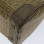 FENDI Zucchino Canvas Boston Bag Vintage Beige79528