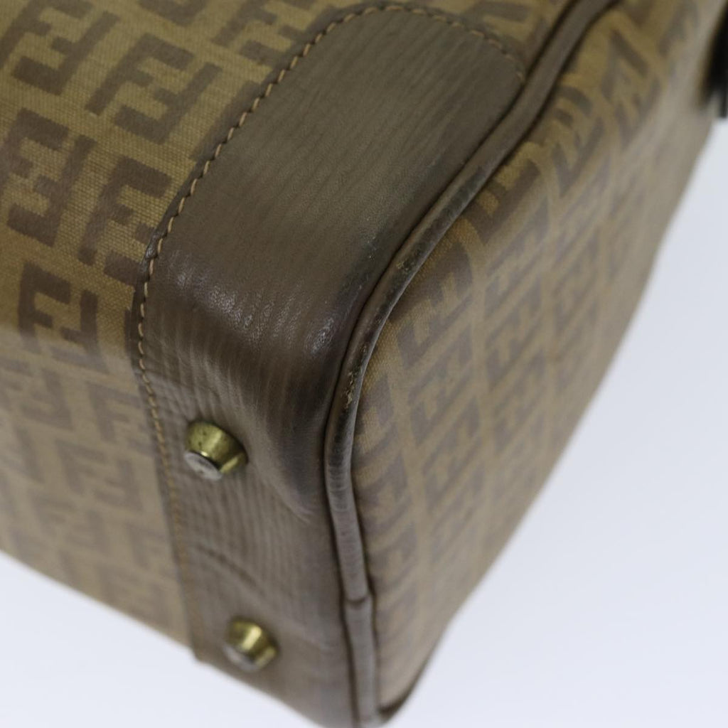 FENDI Zucchino Canvas Boston Bag Vintage Beige79528