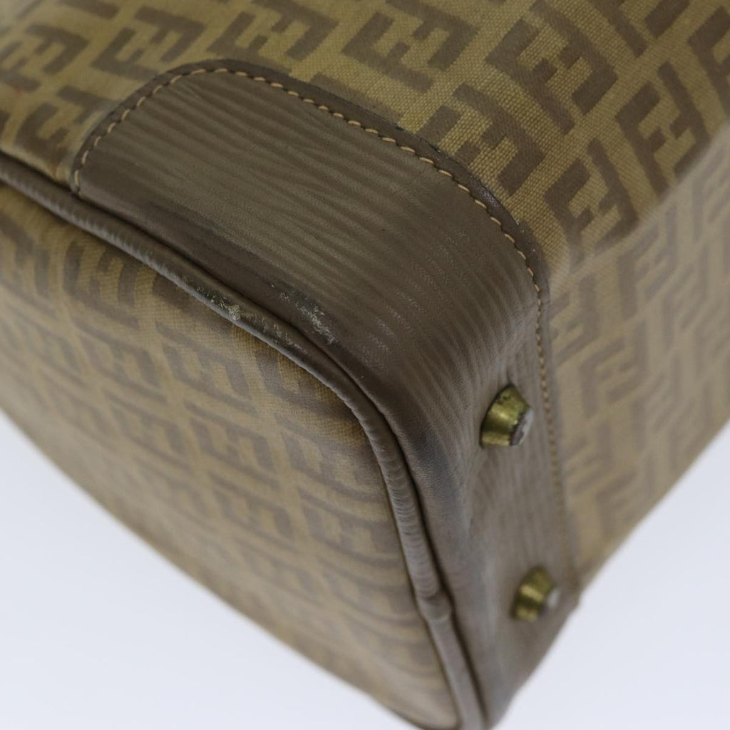 FENDI Zucchino Canvas Boston Bag Vintage Beige79528