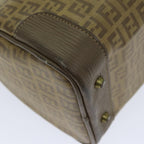FENDI Zucchino Canvas Boston Bag Vintage Beige79528
