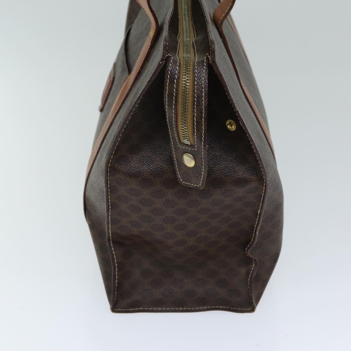 CELINE Macadam Canvas Shoulder Bag PVC Leather Brown  79543