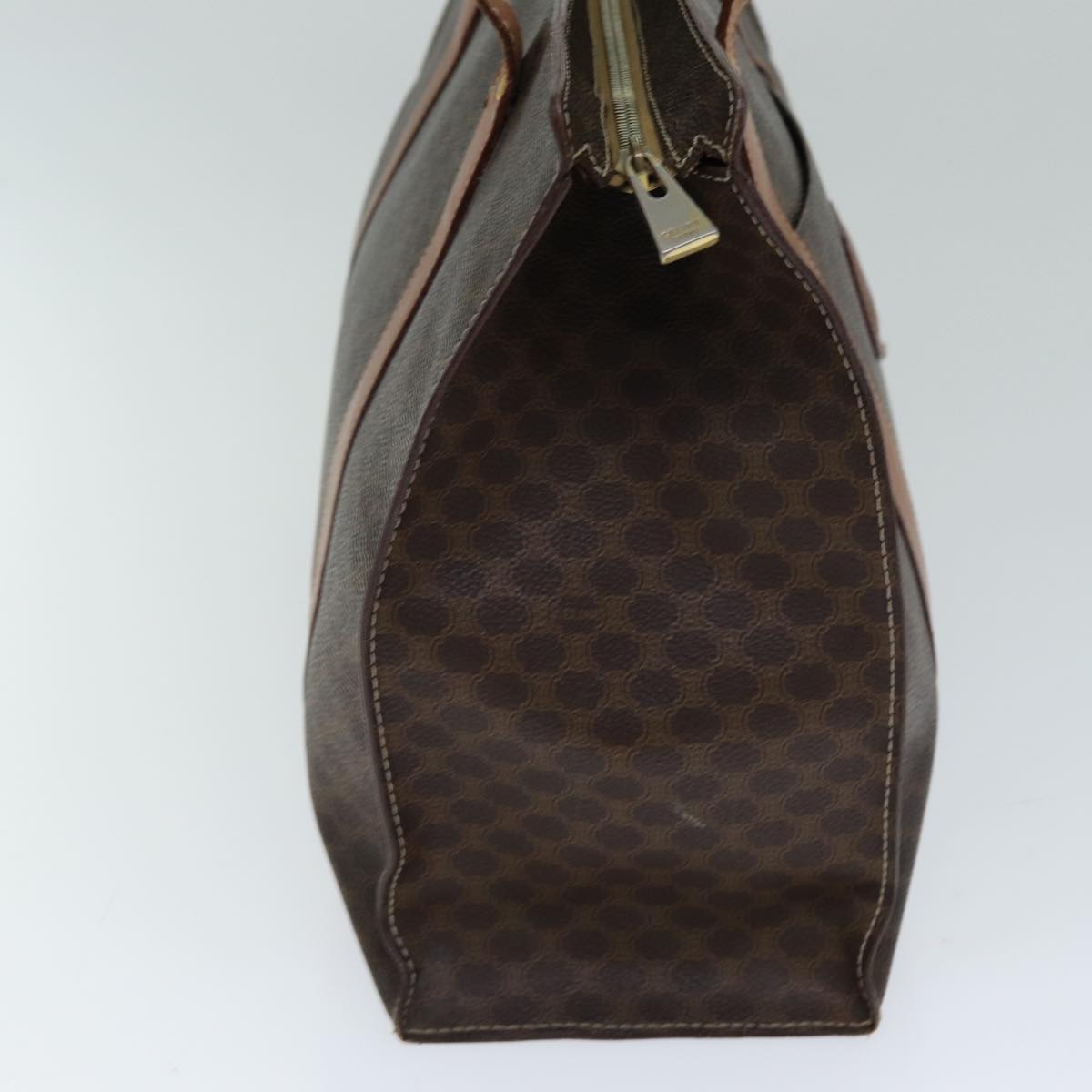 CELINE Macadam Canvas Shoulder Bag PVC Leather Brown  79543