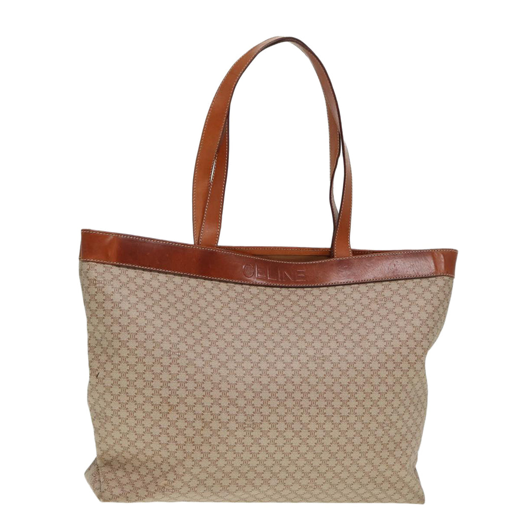CELINE Macadam Canvas Tote Bag Beige Brown  79545