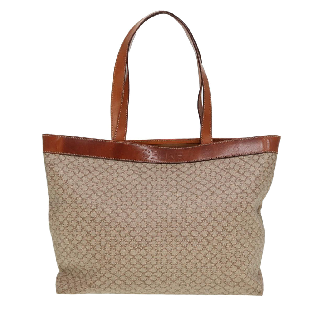 CELINE Macadam Canvas Tote Bag Beige Brown  79545