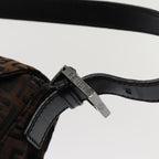 FENDI Zucchino Canvas Mamma Baguette Shoulder Bag Brown79575