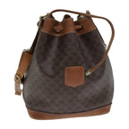 CELINE Macadam Canvas Shoulder Bag PVC Leather Brown  79626