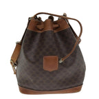 CELINE Macadam Canvas Shoulder Bag PVC Leather Brown  79626