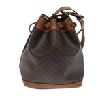 CELINE Macadam Canvas Shoulder Bag PVC Leather Brown  79626