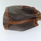 CELINE Macadam Canvas Shoulder Bag PVC Leather Brown  79626