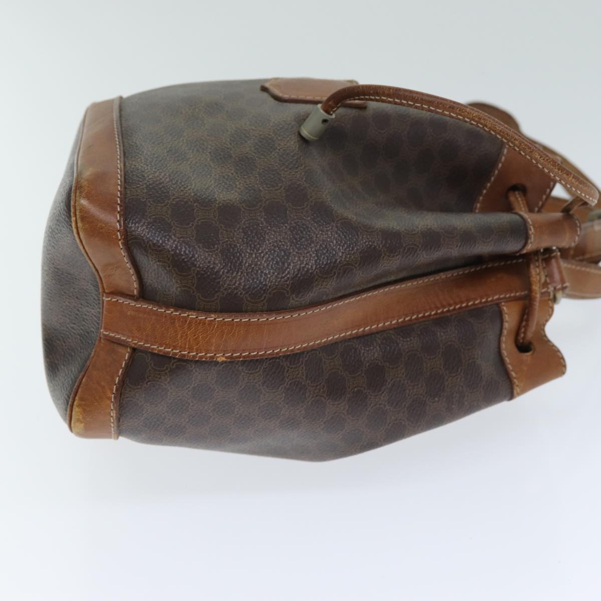 CELINE Macadam Canvas Shoulder Bag PVC Leather Brown  79626