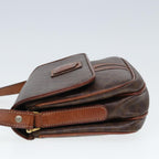 CELINE Macadam Canvas Shoulder Bag PVC Leather Brown  79666