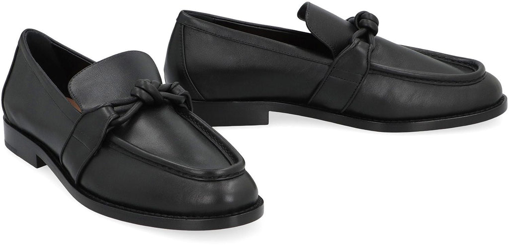 BOTTEGA VENETA Leather Loafers with Decorative Front Knot