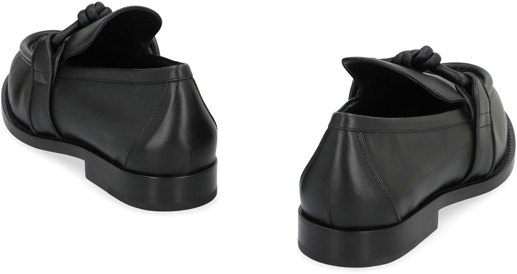 BOTTEGA VENETA Leather Loafers with Decorative Front Knot