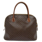 CELINE Macadam Canvas Hand Bag PVC Leather Brown  79677