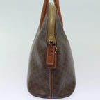 CELINE Macadam Canvas Hand Bag PVC Leather Brown  79677