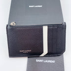 Saint Laurent black leather card holder