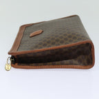 CELINE Macadam Canvas Clutch Bag PVC Leather Beige  79732