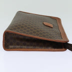 CELINE Macadam Canvas Clutch Bag PVC Leather Beige  79732