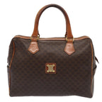 CELINE Macadam Canvas Boston Bag PVC Leather 2Set Brown  79790