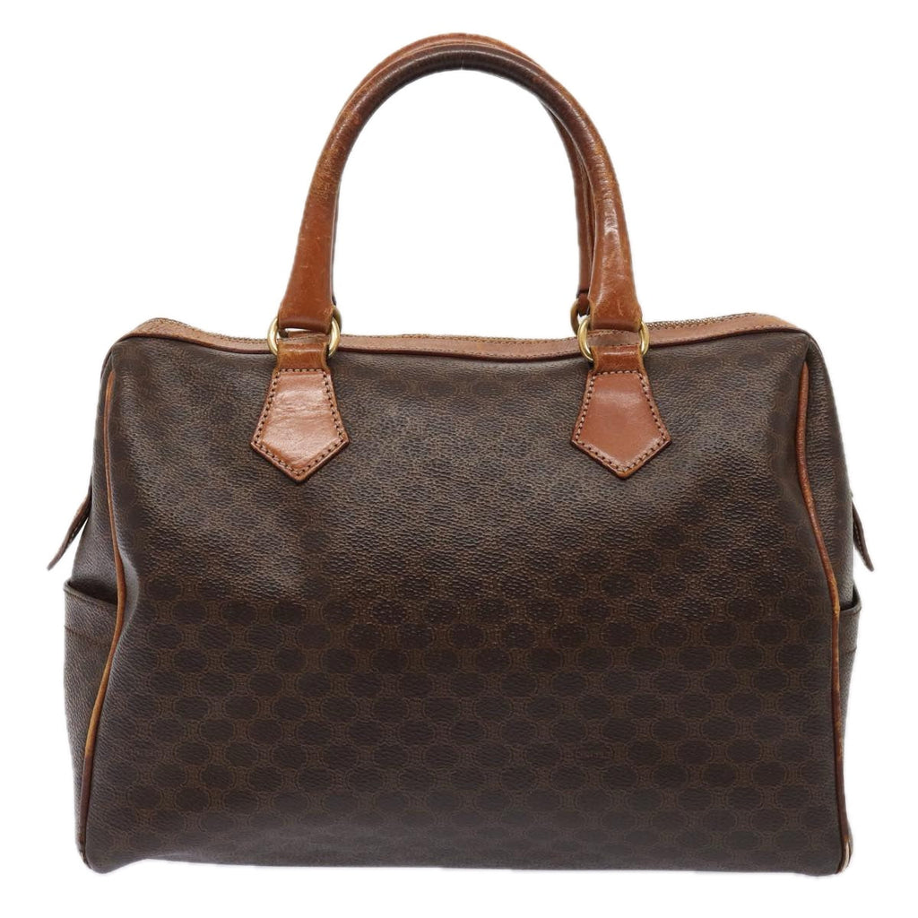 CELINE Macadam Canvas Boston Bag PVC Leather 2Set Brown  79790