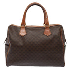 CELINE Macadam Canvas Boston Bag PVC Leather 2Set Brown  79790