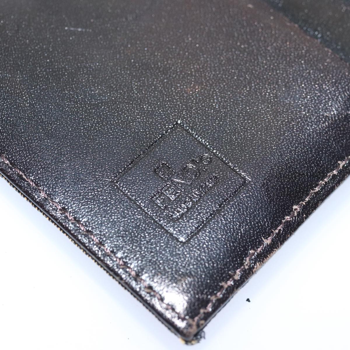 FENDI Zucca Canvas Wallet Black Brown79791