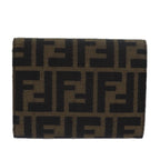 FENDI Zucca Canvas Wallet Black Brown79791