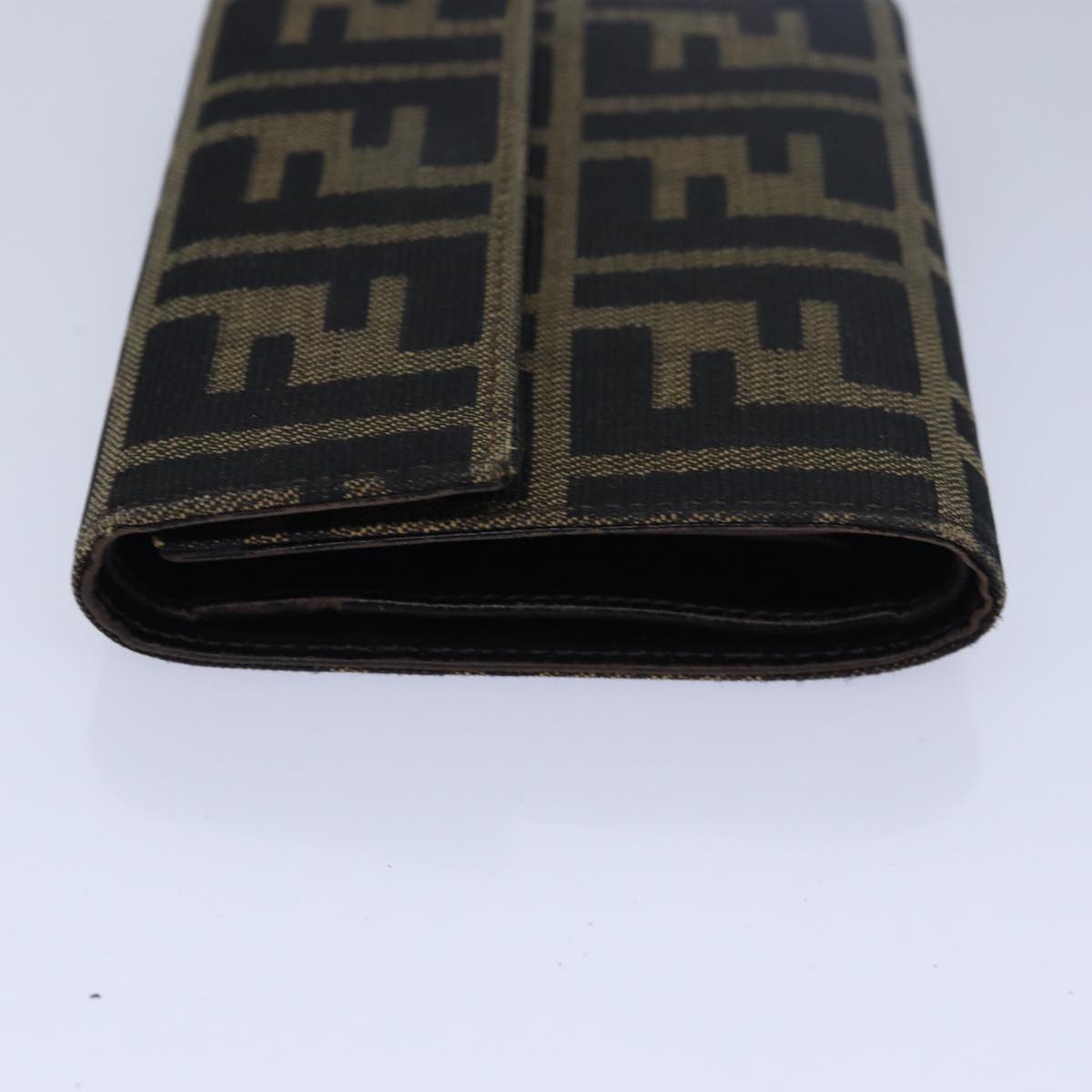 FENDI Zucca Canvas Wallet Black Brown79791