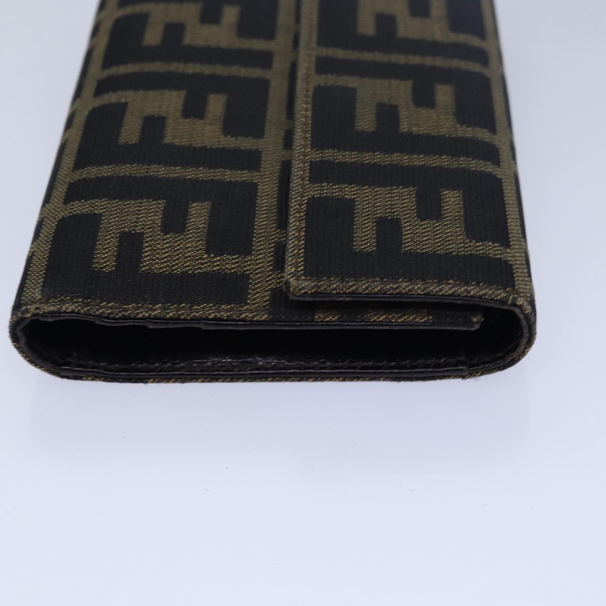 FENDI Zucca Canvas Wallet Black Brown79791
