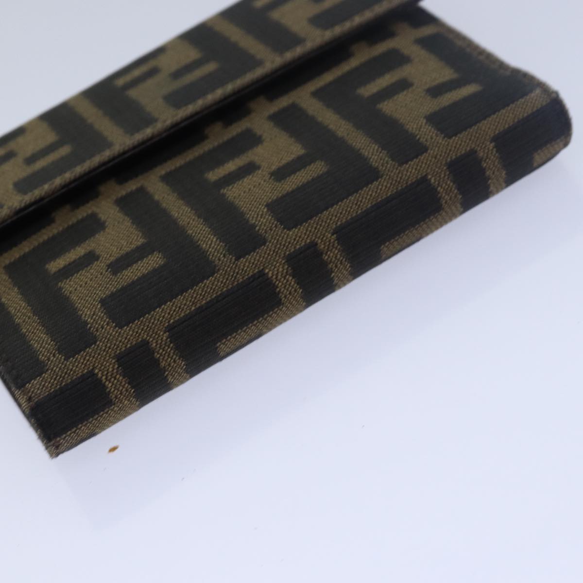FENDI Zucca Canvas Wallet Black Brown79791