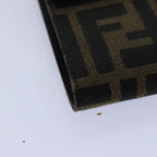 FENDI Zucca Canvas Wallet Black Brown79791