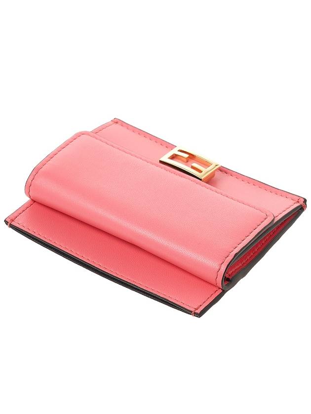 Fendi FF Baguette Flap Card Wallet Rosa