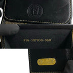 Fendi Vintage Pecan Stripe Leather Mini Wallet