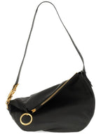 Burberry Knight Leather Medium Shoulder Bag Black
