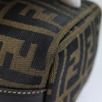 FENDI Zucca Canvas Vanity Hand Bag Brown Black79848