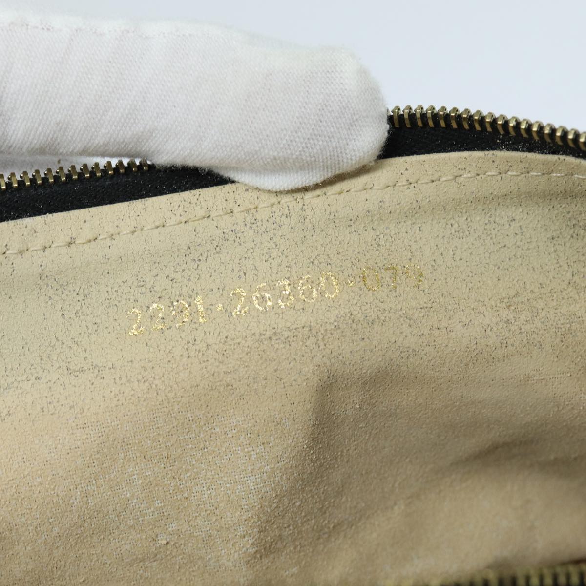 FENDI Zucca Canvas Vanity Hand Bag Brown Black79848