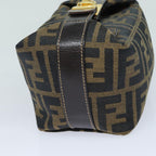 FENDI Zucca Canvas Vanity Hand Bag Brown Black79848