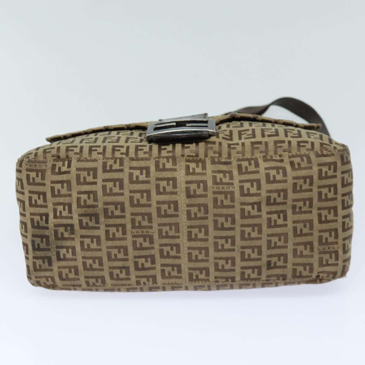 FENDI Zucchino Canvas Mamma Baguette Shoulder Bag Brown79849