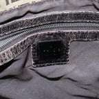 FENDI Zucchino Canvas Mamma Baguette Shoulder Bag Brown79849