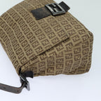 FENDI Zucchino Canvas Mamma Baguette Shoulder Bag Brown79849