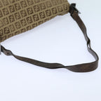 FENDI Zucchino Canvas Mamma Baguette Shoulder Bag Brown79849