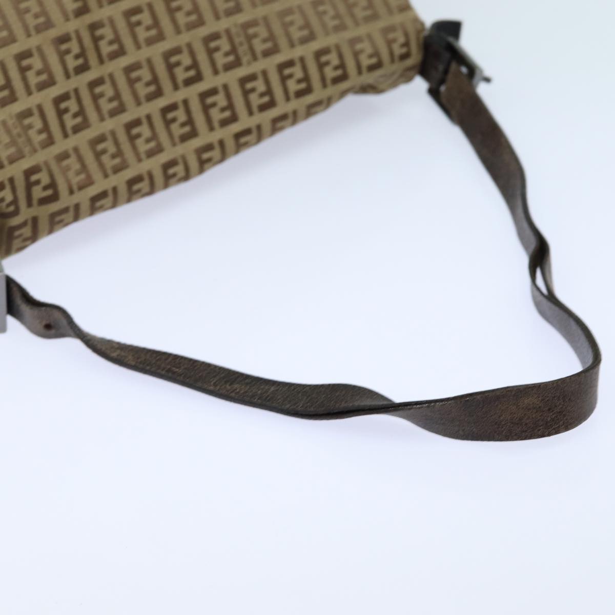 FENDI Zucchino Canvas Mamma Baguette Shoulder Bag Brown79849