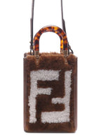 Fendi Sunshine Shopper Small Cross Bag Brown