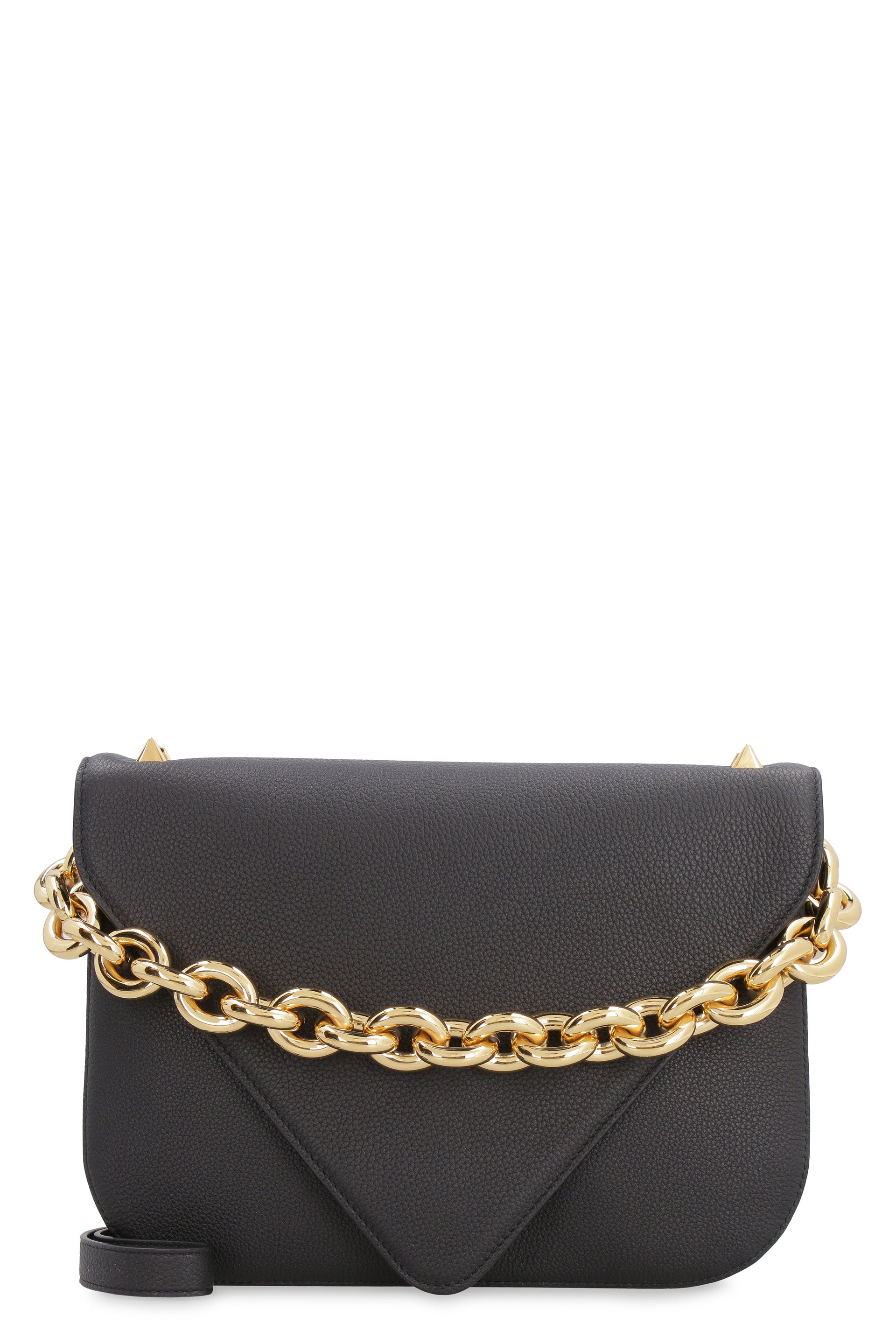 Bottega Veneta Women's Mount Leather Envelope Bag in Black | 667398V12M0 Color 8425