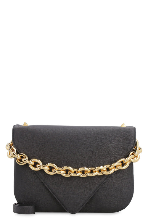 Bottega Veneta Women's Mount Leather Envelope Bag in Black | 667398V12M0 Color 8425