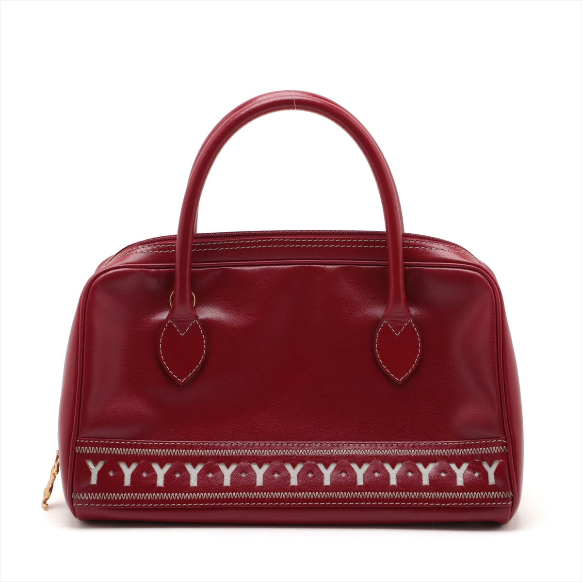 Saint Laurent  Leather Boston Bag Red