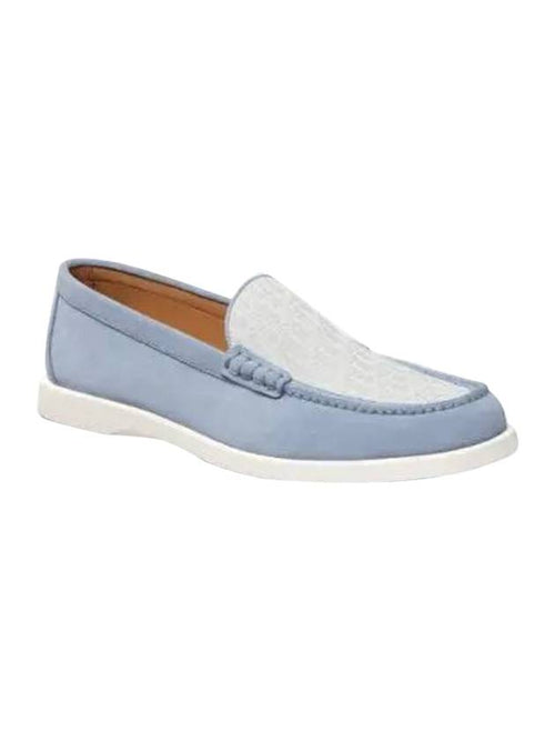 Granville Oblique Jacquard Suede Loafers Blue White Dior