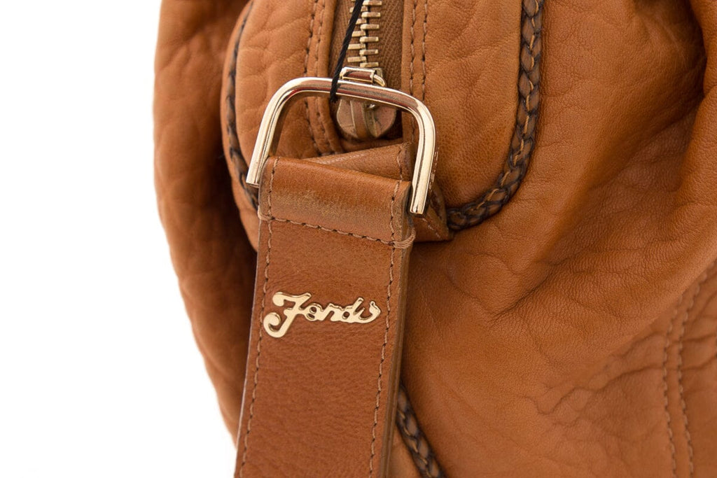 Fendi Mini Spy Cognac Leather Handbag